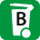 Icon für die Abfallart "Bioabfall".