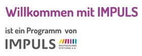 Logo des Familienbildungsprogramms Willkommen mit Impuls. Quelle: Impuls Deutschland Stiftung e. V.