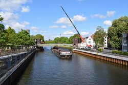 Bauarbeiten an der gesperrten Cäcilienbrücke. Foto: Stadt Oldenburg