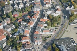 Luftbild der Donnerschweerstraße nach der Sanierung. Foto: Stadt Oldenburg