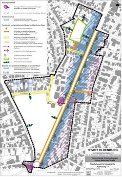 Städtebauliche Missstände Untere Nadorster Straße. Plan: Stadt Oldenburg