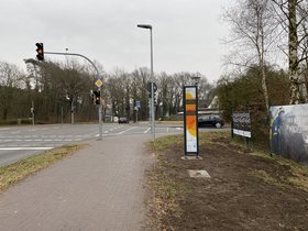 Am Pophankenweg werden an dieser Säule die Radfahrenden gezählt. Foto: Stadt Oldenburg