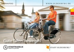 Zwei Radfahrende vor der Alten Wache in Oldenburg. Foto: OTM/Thorsten Ritzmann