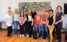Schülerinnen und Schüler der BBS Wechloy und des Lycée Europe. Foto: Stadt Oldenburg