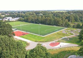Luftbild: Blick von oben auf den Sportpark Kreyenbrück. Foto: PS+ Planung von Sportstätten