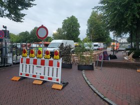 Sperrung vor dem Standesamt im Sommer 2024. Foto: Stadt Oldenburg