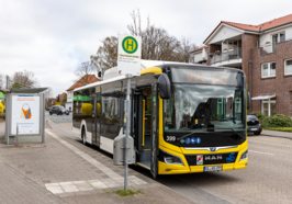 Ein Bus hält in der Gartenstraße. Foto: VWG