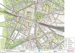 Innerhalb des markierten Bereiches befindet sich das Sanierungsgebiet „Nördliche Innenstadt“. Karte: Stadt Oldenburg