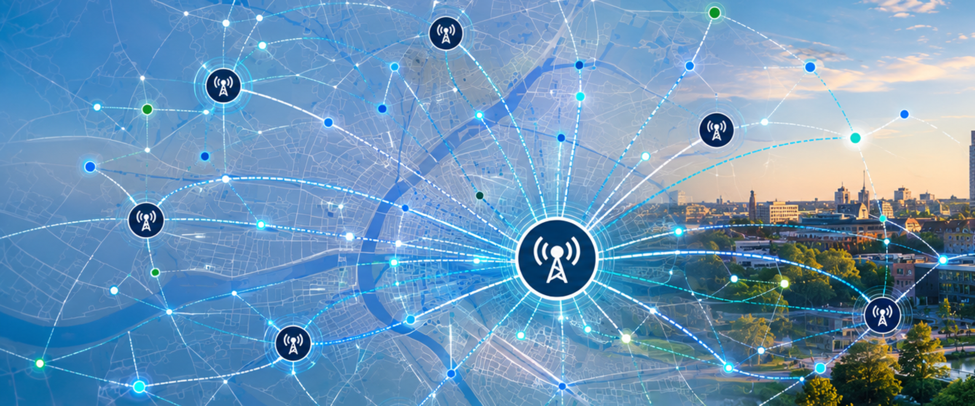 LoRaWAN Netzwerk in Stadtlandschaft