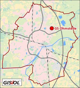 Lage der Grundschule Ohmstede. Klick führt zur Karte. Quelle: GIS4OL