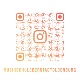 Nametag für den Instagramkanal der Musikschule der Stadt Oldenburg.