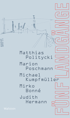 Buchcover der Anthologie Fünf Landgänge. Foto: Wallstein Verlag