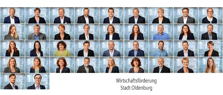 Die Mitarbeiterinnen und Mitarbeiter der Wirtschaftsförderung Oldenburg. Foto: Foto- und Bilderwerk
