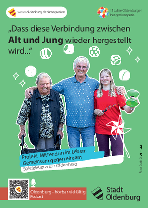 Postkarte zum Projekt: „Mittendrin im Leben: Gemeinsam gegen einsam“ Foto: Stadt Oldenburg Postkarte zum Projekt: „Mittendrin im Leben: Gemeinsam gegen einsam“ Foto: Stadt Oldenburg