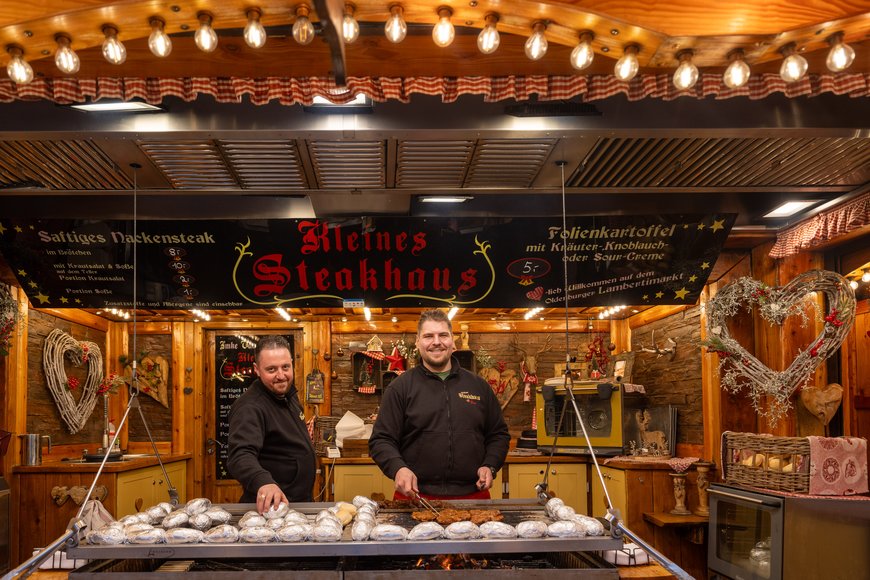 Van der Veen's kleines Steakhaus auf dem Lamberti-Markt 2025. Foto: Sascha Stüber