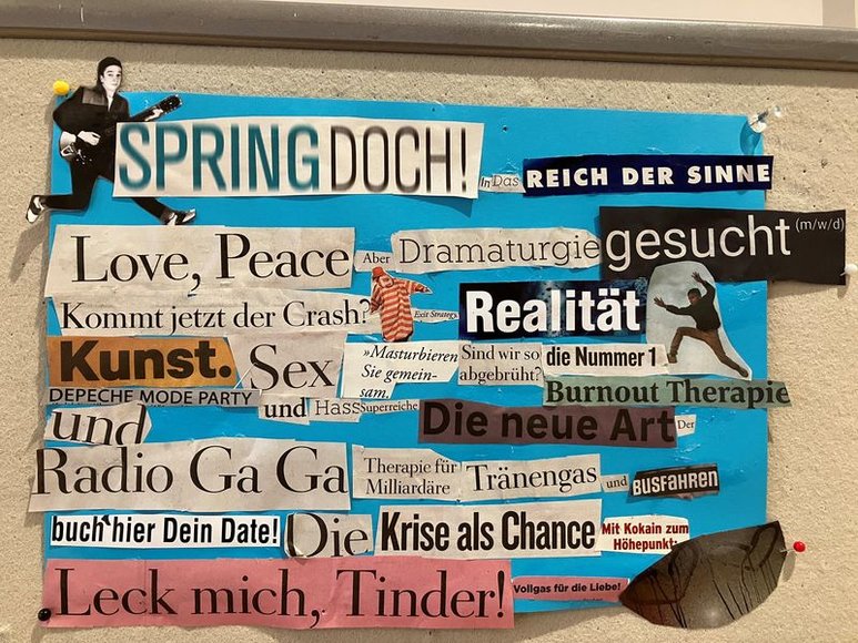 Die Textcollage wurde von Teilnehmerinnen der Schreibwerkstatt erstellt. Foto: Literaturhaus Oldenburg