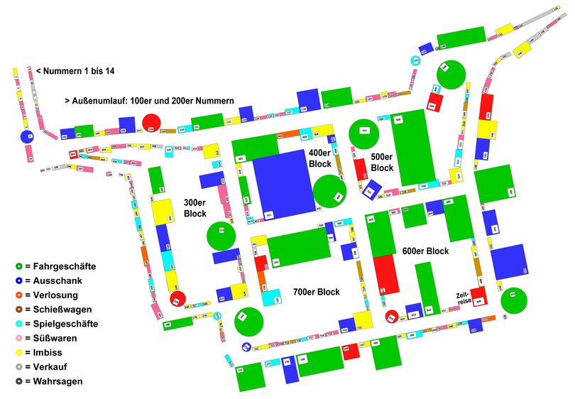 Lageplan vom Kramermarkt 2025 mit allen Geschäften. Bild: Stadt Oldenburg