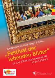 Plakat zum Festival der lebenden Bilder. Foto: Gerlinde Domininghaus