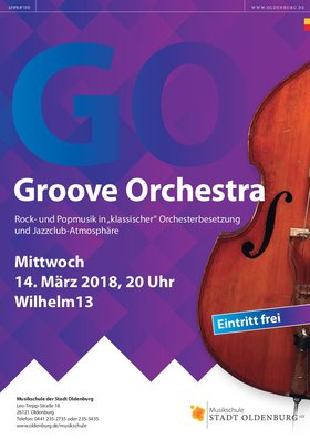 Groove Orchestra in Concert Plakat. Gestaltung: RamschDesign