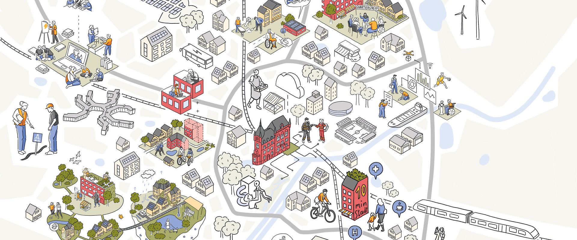 Oldenburg-Wimmelbild. Grafik: Jennifer van de Sandt