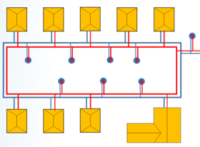 Erweiterung Nahwärmenetz schematische Darstellung. Grafik: Hochschule Mainz Prof. Giel