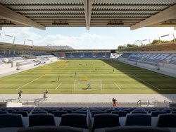 Blick von der Südtribüne ins Stadioninnere. Quelle: Stadion Oldenburg GmbH & Co. KG