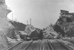 Das Bahndammgelände 1943. Foto: Bezirksregierung Weser-Ems