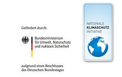 Förderhinweis mit Logo des Bundesministeriums für Umwelt, Naturschutz und nukleare Sicherheit und der Nationalen Klimaschutzinitiative