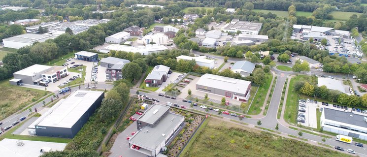 Blick über einen Teil des Oldenburger Gewerbegebiets Patentbusch. Foto: Stadt Oldenburg