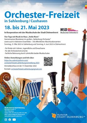 Orchesterfreizeit Sahlenburg Plakat Himmelfahrt 2023. Foto: Ramsch Design