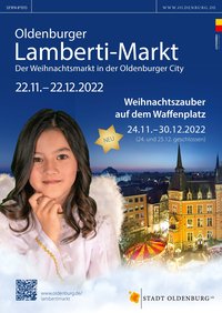 Plakat Lamberti-Markt und Weihnachtszauber. Gestaltung: Stockwerk2. Fotos: Sascha Stüber