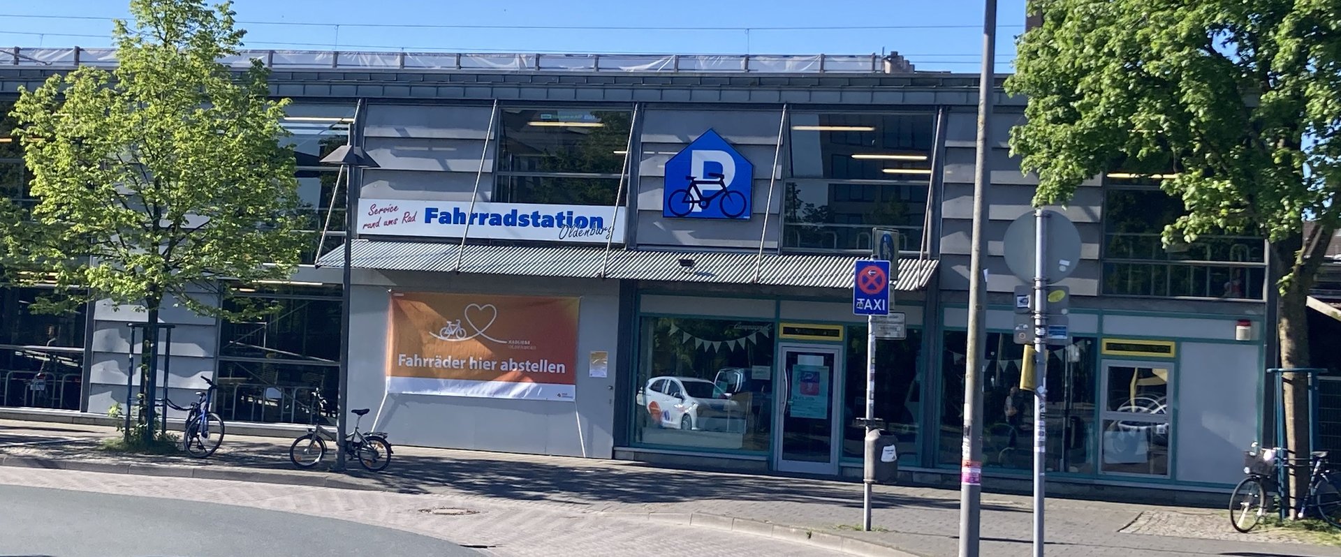 Vorderansicht der Fahrradstation Nord. Foto: Stadt Oldenburg
