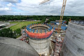 Bau der Faultürme. Bild: OOWV