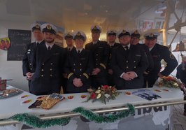 Der Besatzung der Korvette OLDENBURG am Stand anlässlich des Lamberti-Marktes 2024. Foto: Sascha Stüber