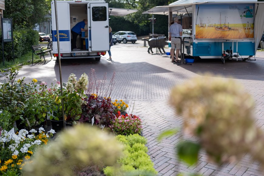Blick über den Wochenmarkt in Eversten. Foto: Sascha Stüber