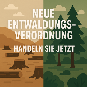 Titelbild Entwaldungsverordnung. Abbildung: Mit ChatGPT generiertes KI-Bild