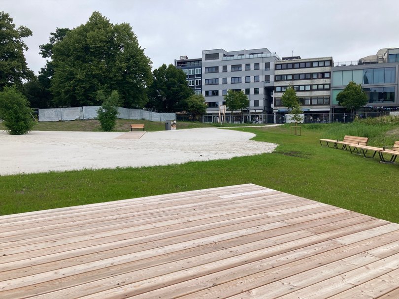 Der Heiligengeistpark in der Innenstadt bietet eine große und vielseitige Fläche für verschiedene Veranstaltungen und Aktivitäten. Foto: Sascha Stüber