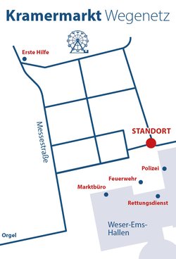 Wegenetzplan Kramermarkt 2026. Gestaltung: Stockwerk2 Wegenetzplan Kramermarkt 2026. Gestaltung: Stockwerk2