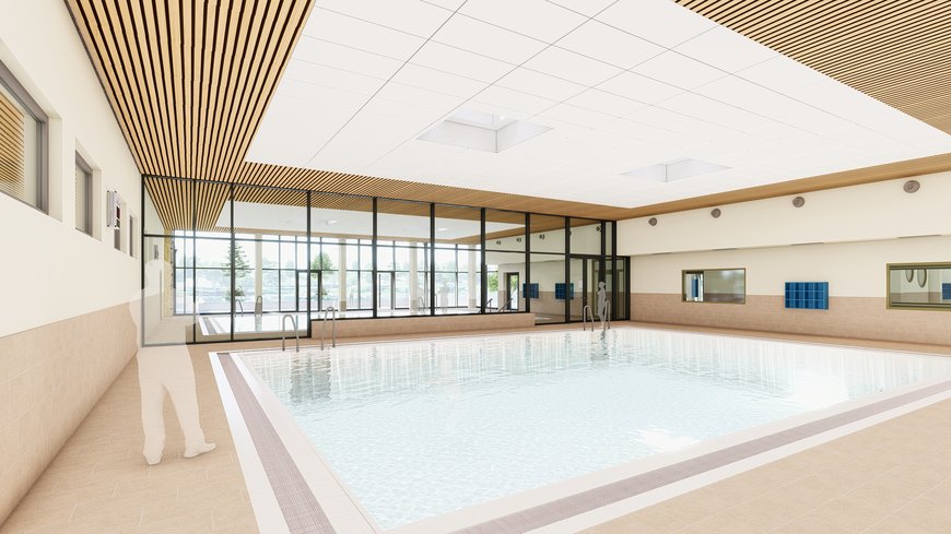 Das geplante Lehrschwimmbecken. Grafik: Geising + Böker