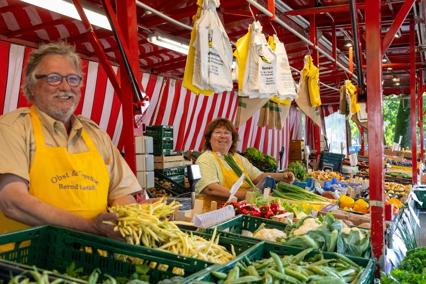 Obst und Gemüse auf dem Wochenmarkt in Kreyenbrück. Foto: Sascha Stüber