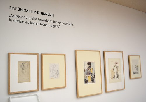 Ausstellungsansicht Bereich „Einfühlsam und sinnlich“, Foto: Horst-Janssen-Museum