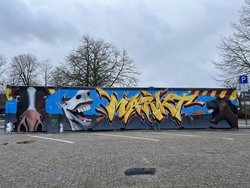 Pferdemarkt-Graffiti schmückt Container auf dem Pferdemarkt. Foto: Stadt Oldenburg