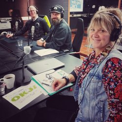 Christian Fritsch, Tim Efing und Claudia Bosselmann-Semmler im Podcast-Studio. Foto: Stadt Oldenburg