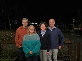 Foto vom Vorstand des Stadtelternrates. Von links: Stefan Hinnerks, Frauke van Geuns, Corinna Barnstedt und Ulrich Klattenhoff. Foto: Corinna Barnstedt