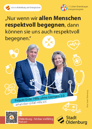 Postkarte zum Projekt „Erste-Hilfe ohne Grenzen 2.0“ Foto: Stadt Oldenburg Postkarte zum Projekt „Erste-Hilfe ohne Grenzen 2.0“ Foto: Stadt Oldenburg