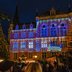 Vorschau: Ein Foto vom Video-Mapping auf dem Lamberti-Markt 2022. Foto: Sascha Stüber