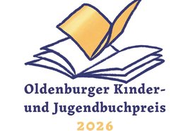 Logo: Kinder- und Jugendbuchpreis. Quelle: Stadt Oldenburg