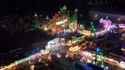 Blick aus dem Riesenrad über den Kramermarkt 2018. Foto: Stadt Oldenburg