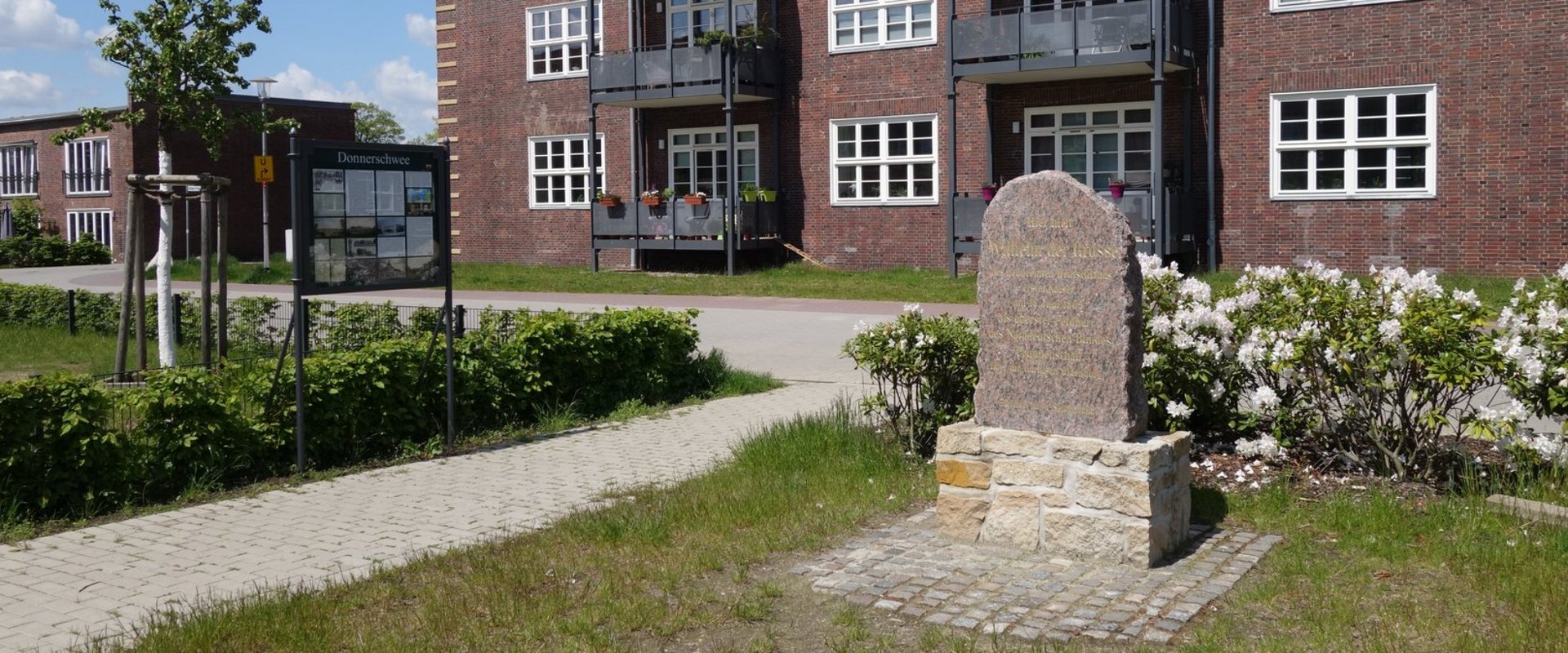 Gedenkstein für den Monarchen Wilhelm I. auf dem Anne-Frank-Platz im Wohnquartier Neu-Donnerschwee. Foto: Stadt Oldenburg