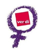 ver.di-Logo im Kreis eines Venusspiegels. Grafik: ver.di